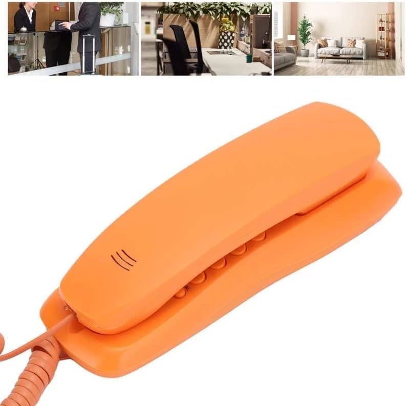 N/A Home Office Vékony Hordozható Telefon Egyetlen Sor Vezetékes Asztal Telefon Narancs