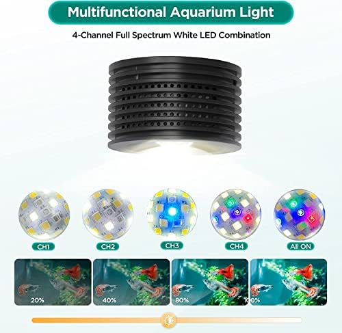Lominie LED Akvárium Fény, Teljes Spektrumú akvárium Fény, videó Édesvízi Ültetett Fény Állítható Hattyúnyak Sósvízi Korall Hal Tartályok,