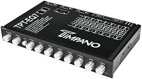Timpano TPT-EQ7 7 Zenekar 1/2 Din Grafikus Car Audio Equalizer 6-Csatornás RCA Kimenet, Subwoofer Vezérlés