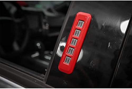 AEISOY ABS Piros Autó Kulcsnélküli Belépés Kezelő Kód Zár Fedezze Dekoráció, Berendezés Külső Tartozékok 1db Az F150 2021+