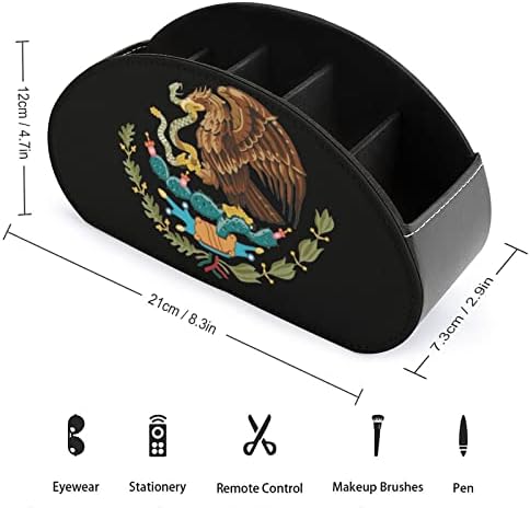 Mexikói Zászló Távirányító Tartó Pu Bőr Távoli Caddy Tálca Éjjeliszekrény, Íróasztal Tároló Szervező Esetben Doboz