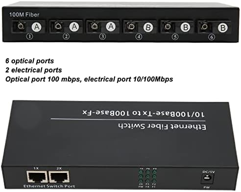 VINGVO Optikai Adó-vevő, Ethernet Optikai Kapcsoló, 2 Elektromos Port Akár 25km Tx1310nm RX1550nm Office (US Plug)