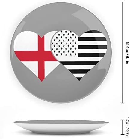 Anglia, Fekete Amerikai Zászló Kerámia-porcelán Díszítő Lemezek Állni Lógó Dísz Tányér