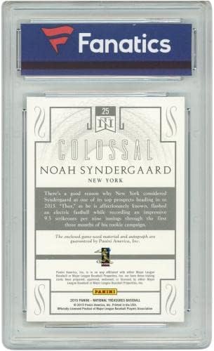 Noah Syndergaard New York Mets Dedikált 2015 Panini Nemzeti Kincsek Újonc Kártya 2530/99 Trading Card - Baseball Asztalon Dedikált