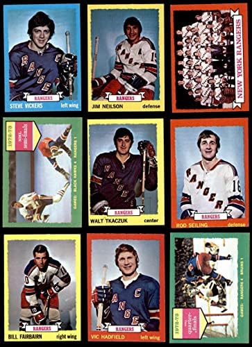 1973-74 Topps New York Rangers Közelében Csapat Set New York Rangers - Hockey (Set) EX+ Rangers - Hoki