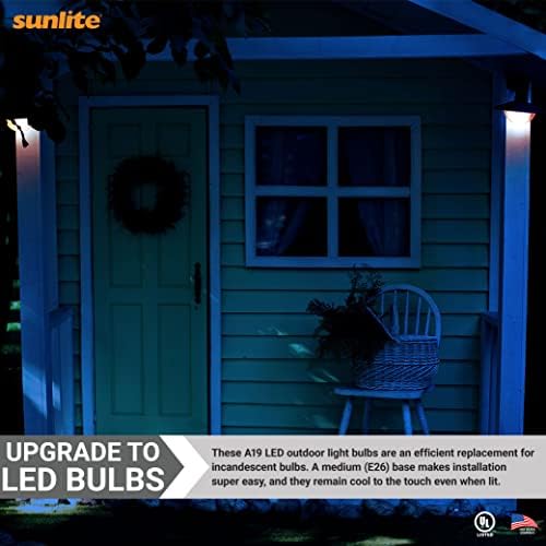 Sunlite 70318 LED Alkonyat Hajnal 19 Villanykörte, 9 Watt (60W Egyenértékű), 800 Lumen, Közepes E26 Bázis, Nem Szabályozható, Automatikus