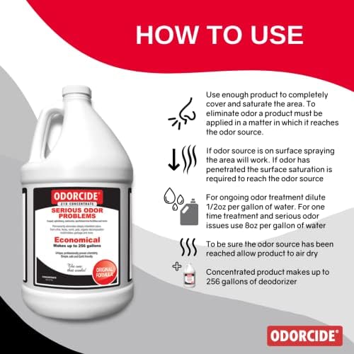 Odorcide Odor Eliminator Koncentrátum: Odor Eliminator az Erős Szag Szőnyegek, Keményfa & Több - Füst, Sweat & Pet Odor Eliminator