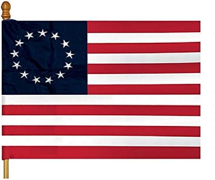 Miami Nagykereskedelmi 3x5 Hímzett Betsy Ross Pólusú Hüvely Zászló Banner (Hüvely Nem Végtelenített)