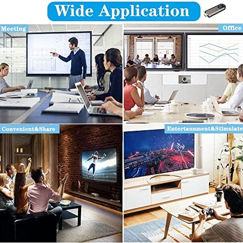 HPDFCU Vezeték nélküli HDMI-Adó-Vevő készülék, Plug & Play, Vezeték nélküli HDMI Extender Készlet, HDMI Adapter Adapter Támogatás 2.4/5GHz,