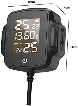 WYKDD Motorkerékpár TPMS w/Quick Charge 3.0 USB Töltő guminyomás-Ellenőrző Rendszer-Monitor Külső Nyomás Érzékelő