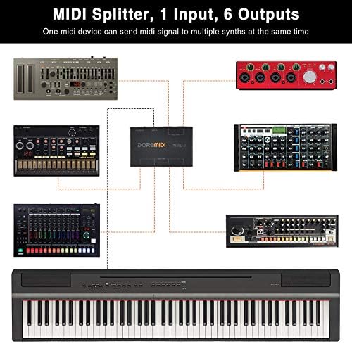 CAMOLA MIDI Thru 6 Doboz, USB MIDI Interface 1-6-out MIDI Thru Doboz MIDI Splitter