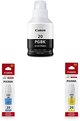 Canon GI-20 PGBK tintásüveg, Kompatibilis PIXMA G6020, valamint G5020 MegaTank Nyomtatók & Canon GI-20 Cyan Festék Üveg & Canon