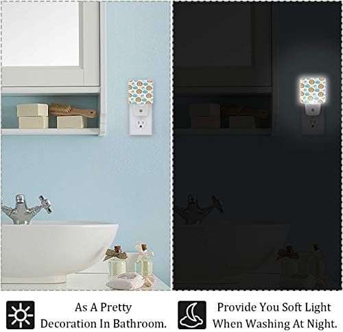 2 Csomag Plug-in Éjjeli LED-es Éjszakai Fény, Aranyos Oroszlán Fejét Pelenka Felhő Mintás Alkonyat-hogy-Hajnal Érzékelő Gyerek Szoba