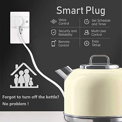 Mini Smart Plug, Okos Outlet Kompatibilis Alexa, a Google Asszisztens, TUYA Intelligens Élet Csak 2,4 GHz-es WiFi Bluetooth