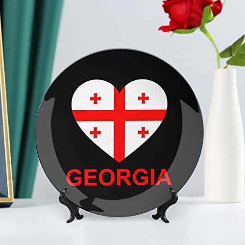 A szerelem Georgia Dekoratív tábla Kerek Kerámia Tányér porcelán Tányér Kijelző Állni Fél Esküvői Dekoráció