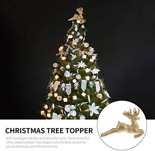 SOIMISS 12db Futó Szarvas karácsonyfa Topper Szarvas Treetop Dekoráció Otthon Parti Dekoráció
