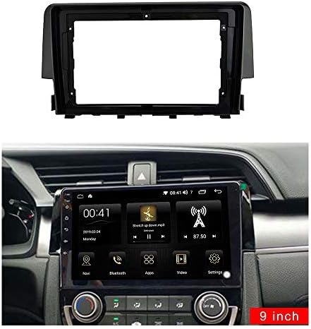 9 inch autórádió Fascia Keret Honda Civic -2018 DVD-GPS Navi Játékos Panel Dash Kit Telepítés Sztereó Keret Trim Előlap