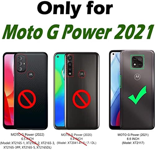 a Motorola Moto G Hatalom 2021 Esetben Moto G Hatalom 2021 Telefon esetében a 3 Kártya-tartó Mágneses Állvány,PU Bőr Flip Tárca Ütésálló Állni