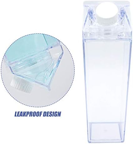 2 Csomag tejesdoboz Üveg Vizet, 17oz Tiszta Tér Műanyag Tejes Üveg BPA Mentes Hordozható Palack Szalmával, valamint Üveg Ecsettel
