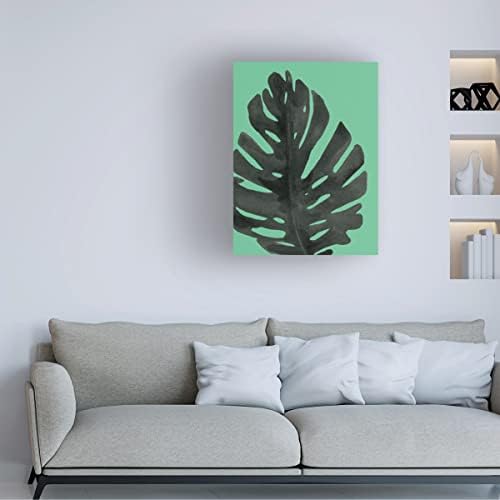 Védjegy képzőművészeti 'Trópusi Palm én Zöld Vászon Művészet által Vad Alma Portfólió