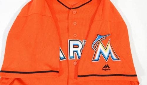 Miami Marlins Burnett 17 Játékban Használt Narancssárga Mez DP13669 - Játék Használt MLB Mezek