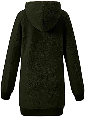 GYERÜNK Haza Téli Kabát Női Kapucnis Alapvető Hosszú Ujjú Hajtóka Kényelem Kabát egyszínű Zipup Gyapjú Kényelem
