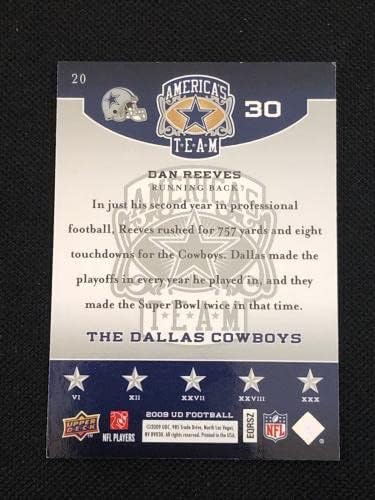 Dan Reeves 2009 Ud Amerika Csapata Aláírt Dedikált Kártya Dallas Cowboys - Dedikált NFL Labdarúgó-Kártyák