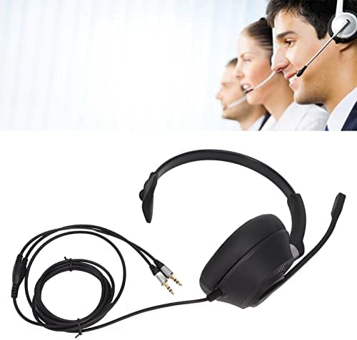 3,5 mm-es Telefon Fülhallgató, ENC zajszűrés Fekete, Vezetékes Monó Fülhallgató, Biztosítási Iroda
