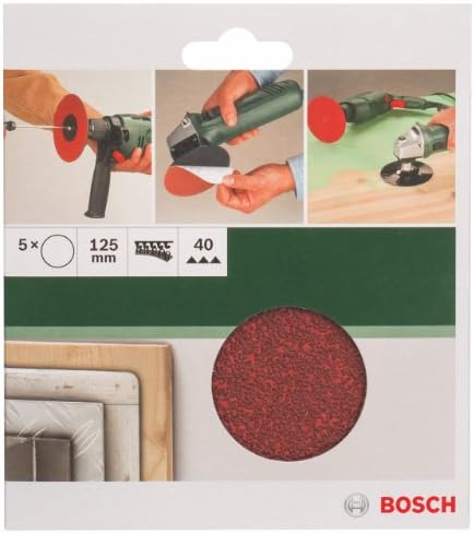 Bosch Otthon, Kert 2609256B42 5-Darab Csiszolás Lapon Állítsa be a Sarokcsiszoló, illetve Gyakorlat 125, 40
