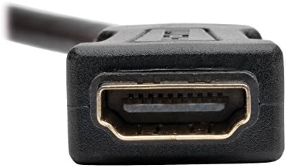 Tripp Lite Nagy Sebességű HDMI Ethernet All-in-One Keystone/Panel szerelő Csatlakozó Kábel (F/F), Szögletes Csatlakozó, 1 ft. (P164-001-KPA-BK)
