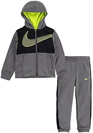 Nike Gyerek Baba Fiú Therma-FIT Színes-Blokk Teljes Zip Kapucnis, valamint Futó Nadrág kétrészes Szett (Kisgyermek)