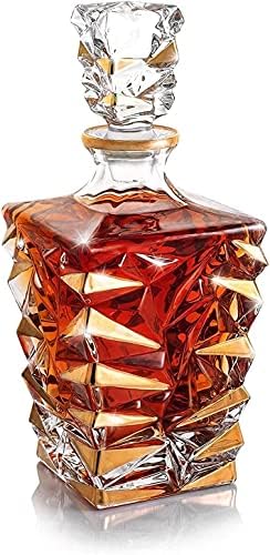 Whiskys Üveget 850 Ml Whisky Carafes Kristály Likőrös Hordókkal A Bourbon, Könnyen Használható, Derítő (Szín : Átlátszó Méret : 850ML)