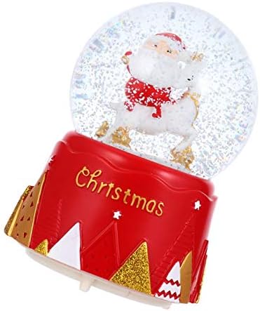 VALICLUD Karácsonyi Díszek 3D Kristály Music Box Éjszakai Fény Santa Minta Forgó hógömböket Karácsonyi Víz Globe Ajándékok
