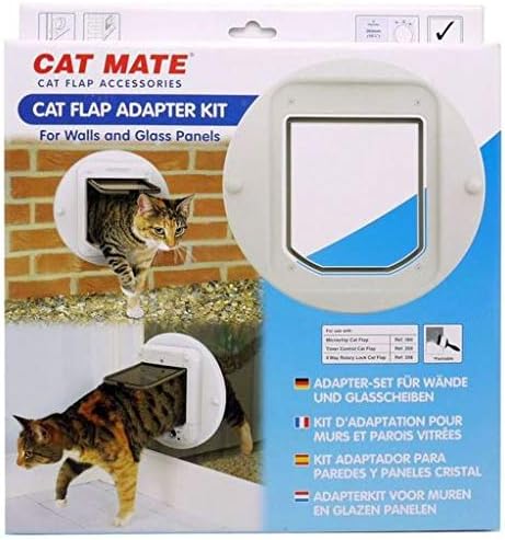 Cat Mate Üveg Panel Fali Adapter Készlet, Kompatibilis a Pajtás Macska Mikrochip macskaajtó (360), Időzítő Vezérlő macskaajtó