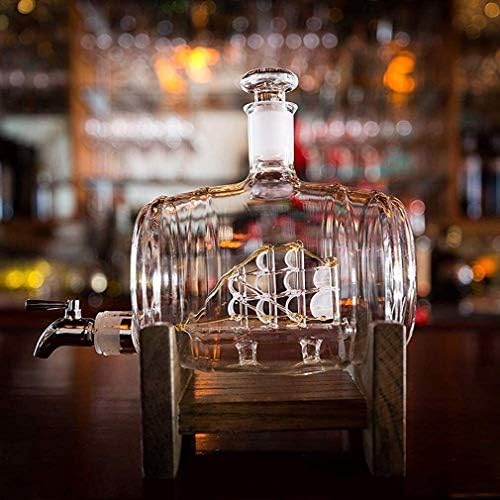 Hordókkal Vitorlás Hajó Rozsdamentes Acél Csap Ital Adagoló Tequila Bourbon Whisky Rum Alkohollal Kapcsolatos Ajándékok Apa (500ML)