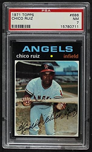 1971 Topps 686 Chico Ruiz Los Angeles Angels (Baseball Kártya) PSA a PSA 7.00 Angyalok
