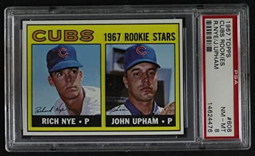 1967 Topps 608 Cubs Újoncok Gazdag Nye/John Upham Chicago Cubs (Baseball Kártya) PSA a PSA 8.00 Cubs
