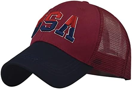 Unisex Klasszikus Baseball Sapka Háló Traktoros Sapka, Állítható, Alacsony Profil Amerikai Zászló Hímzés Nyári Snapback Sapka