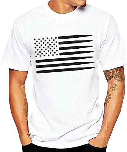 Mens T-Shirt, USA Szomorú Zászló Férfi Póló Hazafias Amerikai Pólók Rövid Ujjú Sleeve Divat Függetlenség Napja T-Shirt