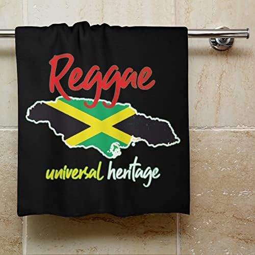 Reggae Jamaicából népzene Térkép Zászló Mosogatórongy Törölközőt 28.7x13.8 Arc Ruha, Szuperfinom Rost Erősen Nedvszívó Törölköző Kéztörlő