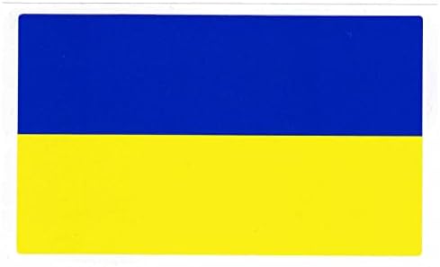 Felszerelés Tatz - Ukrán Zászló Nemzeti Zászló Matrica - 3 x 5 cm - Szakmailag Készült Az USA-ban (Vinil,X1)