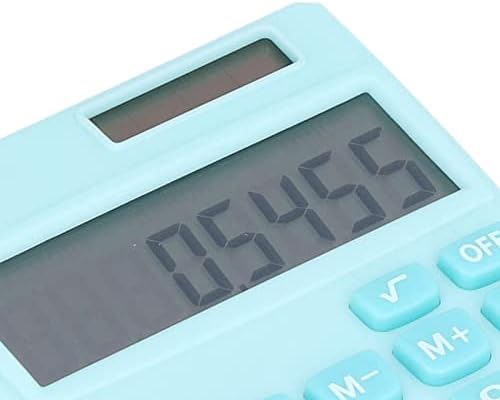 Mini Számológép 8 Számjegyű LCD Kijelző, Hordozható Kalkulátor Akkumulátor Napelemes Kézi Számológép Otthon Iskolában(Páva, Kék) Pénzügyi
