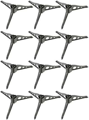 Asakkura 12 db Beltéri Áll Asztali Állvány Xmas DIY Mesterséges Univerzális Rögzítő Háromszög Fém Támogatás Fekete Mini Fixators
