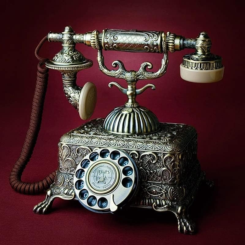 ZLXDP Fém Vintage Antik Telefon Régimódi, Vezetékes Telefon, Vezetékes Forgó Tárcsát az Otthoni Irodai Dekoráció