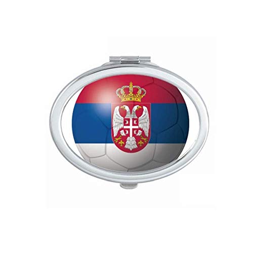 Szerbia Nemzeti Zászló Labdarúgás Labdarúgás Tükör Hordozható Fold Kezét Smink Dupla Oldalon Szemüveg