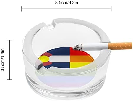 Meleg Büszkeség Colorado Zászló Cigaretta Üveg Hamutartó Kerek Dohányzás Jogosultja Ash Tálcát Home Hotel Asztali Dekoráció