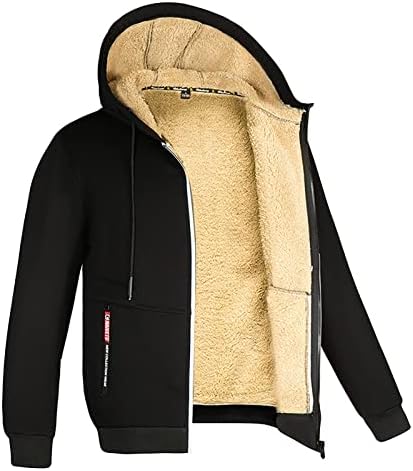 ADSSDQ Hosszú Ujjú Alapvető Kabát Férfi Plus Size Park Holiday Zip Fel Puha Kabátok Pulcsik Alkalmas egyszínű Vastag Kabátok