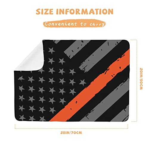 Tűzoltó Amerikai Zászló Pelenkázó Pad Hordozható Újszülött Vízálló Pelenka Könnyű Utazási Változó Mat