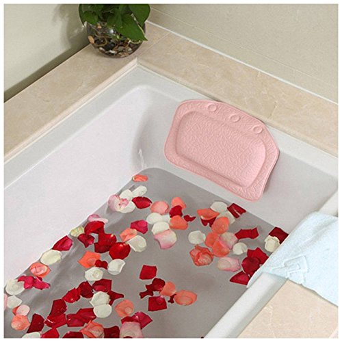 Fürdőszoba kádas fürdő párna fejtámla tapadókorong vízálló (rózsaszín)