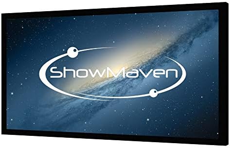 ShowMaven 100in /120in Rögzített Keret kivetítőn, Képátlójú, 16:9, Aktív 3D-s 4K Ultra HD Projektor Képernyő házimozi vagy Iroda (16:9, 120)